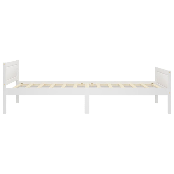 sengeramme uden madras massivt fyrretræ 90x200 cm hvid