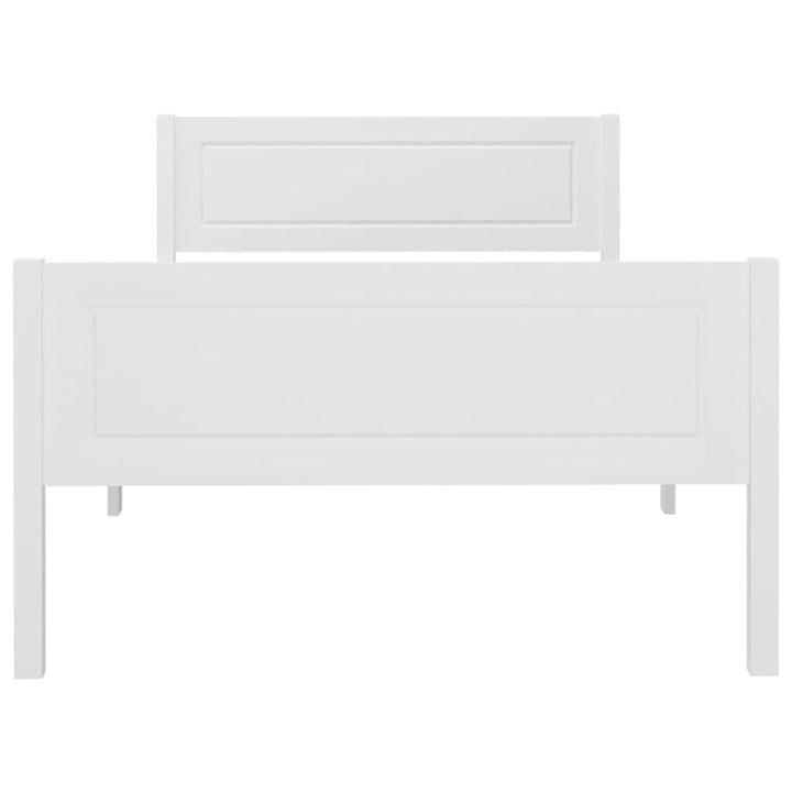 sengeramme uden madras massivt fyrretræ 90x200 cm hvid