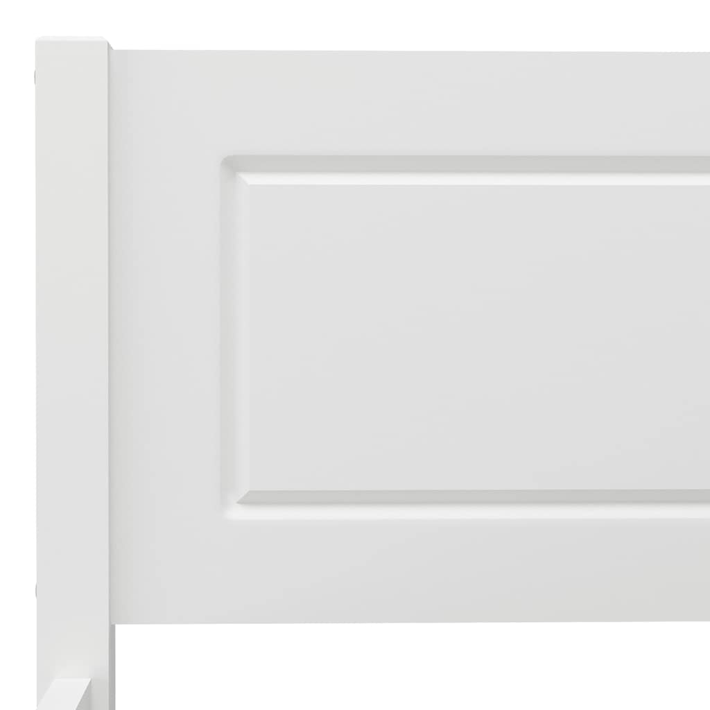 sengestel 160x200 cm massivt fyrretræ hvid