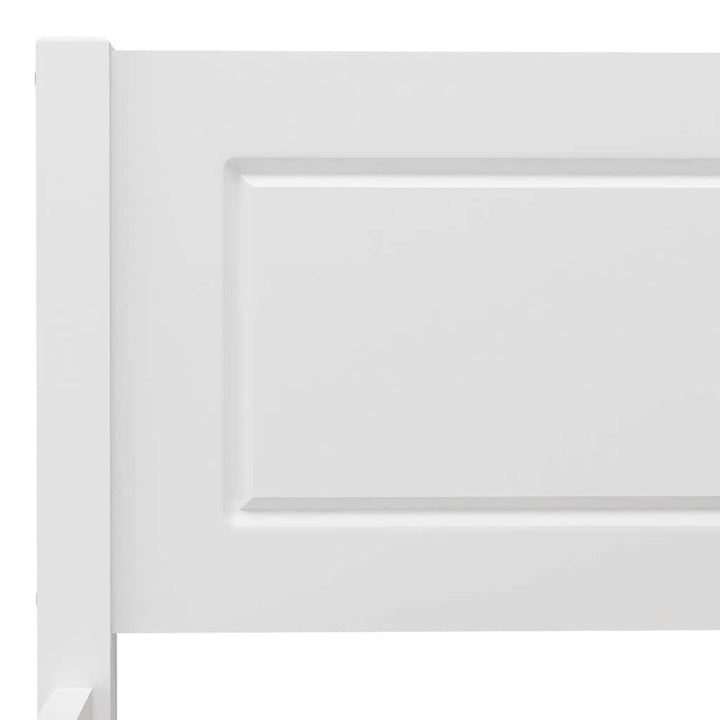 sengeramme uden madras massivt fyrretræ 200x200 cm hvid