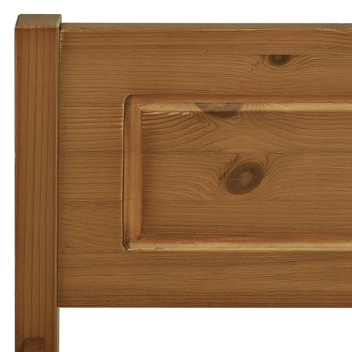 sengestel 200x200 cm massivt fyrretræ gyldenbrun