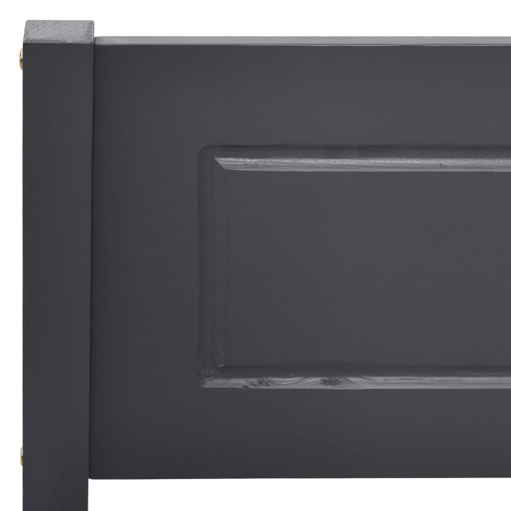 sengestel 100x200 cm massivt fyrretræ grå