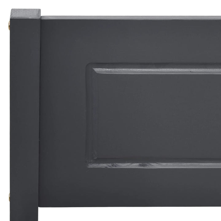 sengeramme uden madras massivt fyrretræ 200x200 cm grå