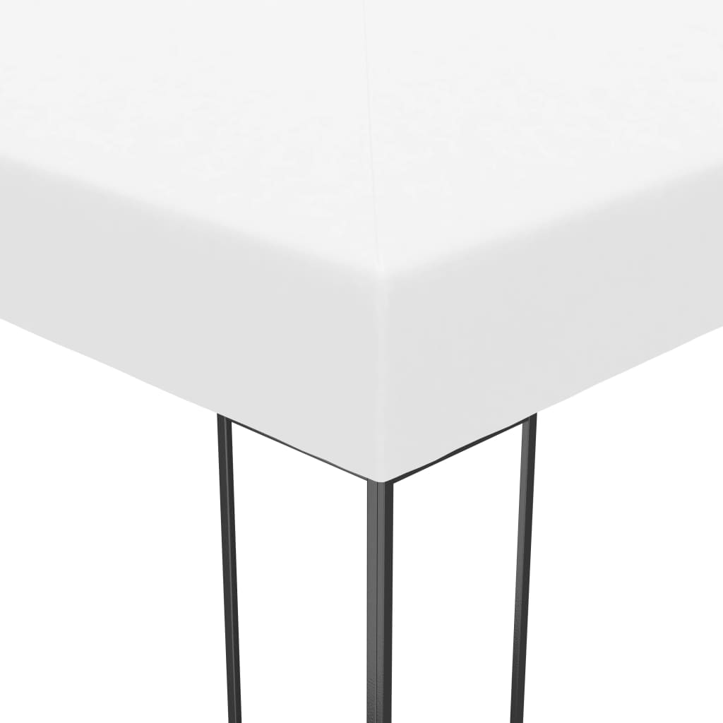 havepavillon med LED-lyskæder 3x3 m hvid