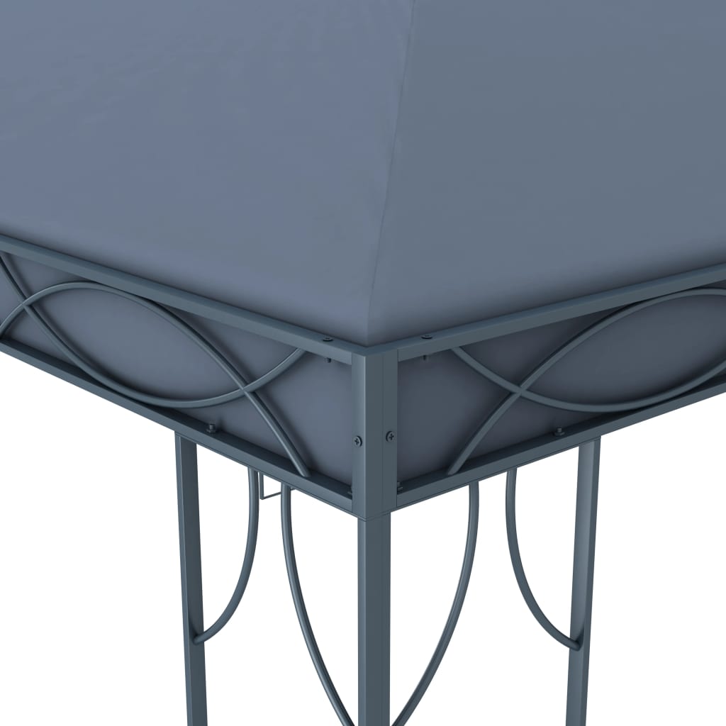 pavillon med LED-lyskæder 300x300 cm antracitgrå