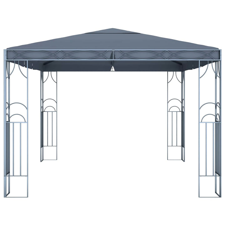 pavillon med LED-lyskæder 400x300 cm antracitgrå