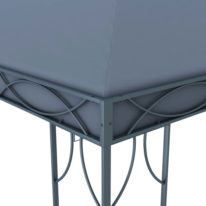 pavillon med LED-lyskæder 400x300 cm antracitgrå