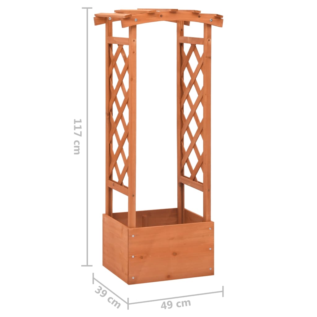 plantekasse med espalier 49x39x117 cm fyrretræ