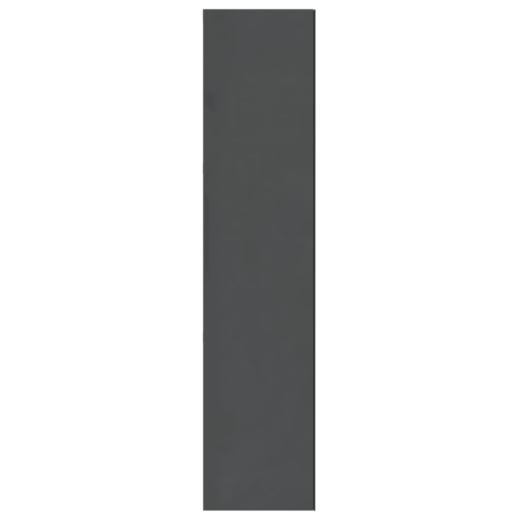 badeværelsesskab med spejl 60x15x75 cm MDF skinnende grå
