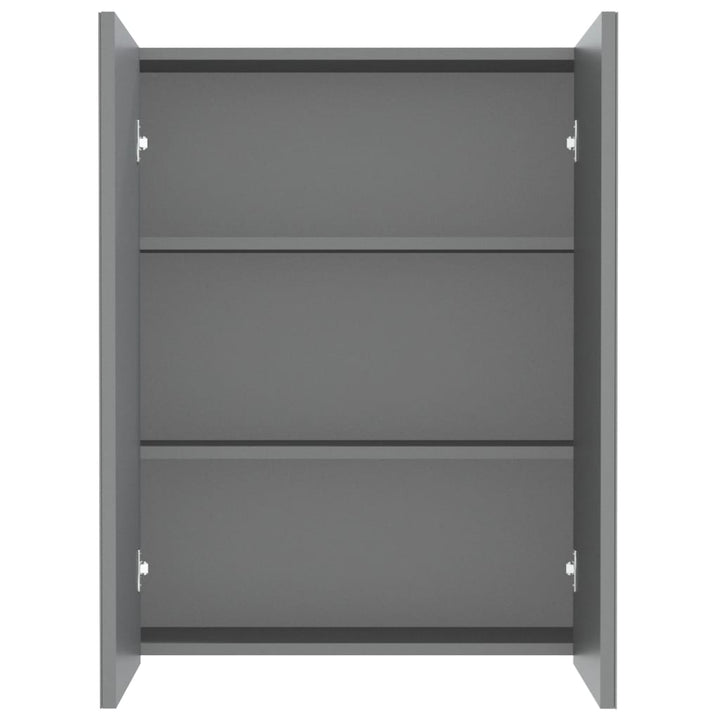 badeværelsesskab med spejl 60x15x75 cm MDF antracitgrå