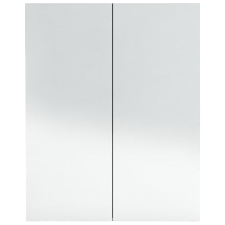 badeværelsesskab med spejl 60x15x75 cm MDF antracitgrå
