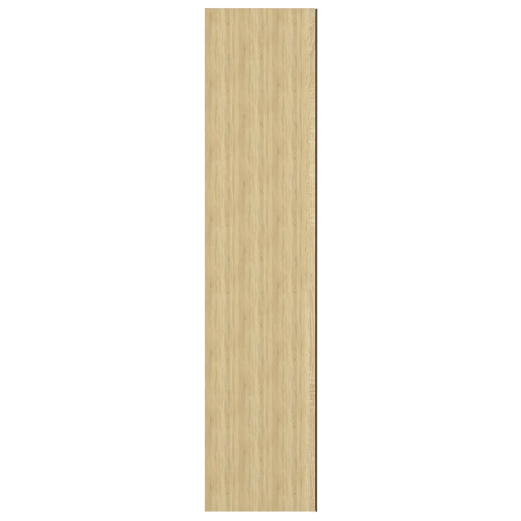 badeværelsesskab med spejl 60x15x75 cm MDF hvid og egetræsfarvet