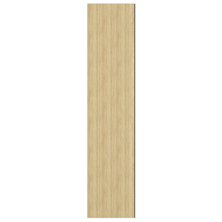 badeværelsesskab med spejl 60x15x75 cm MDF hvid og egetræsfarvet