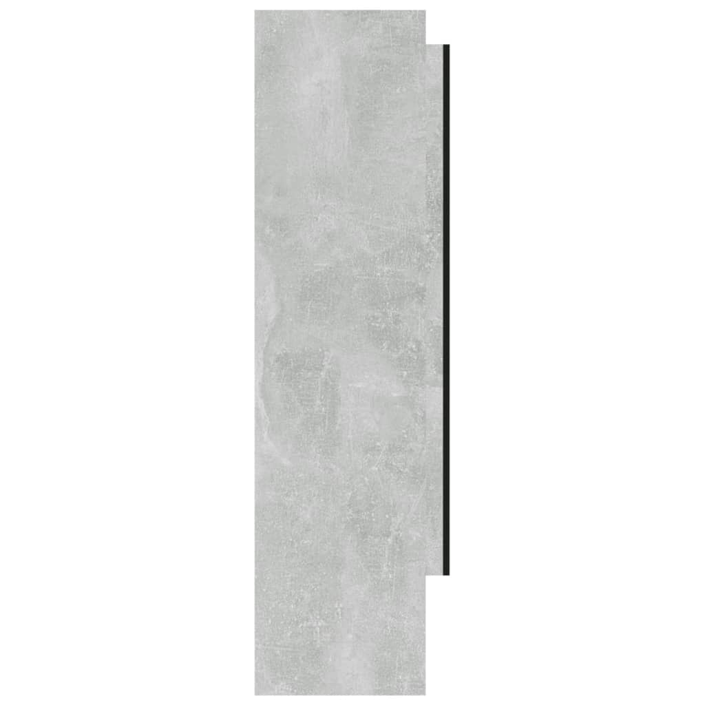 badeværelsesskab med spejl 80x15x60 cm MDF betongrå