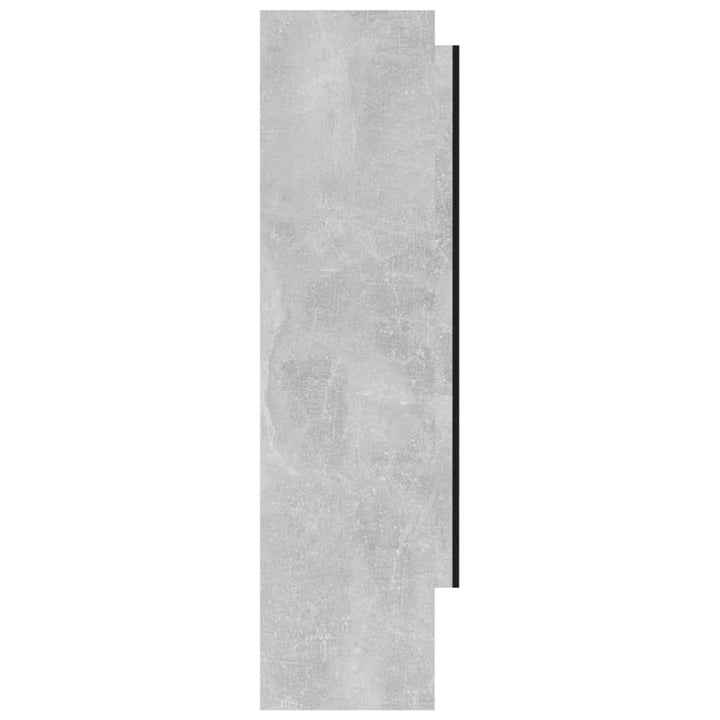 badeværelsesskab med spejl 80x15x60 cm MDF betongrå