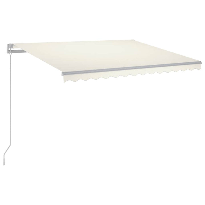 markise m. LED-lys 300x250 cm manuel betjening cremefarvet