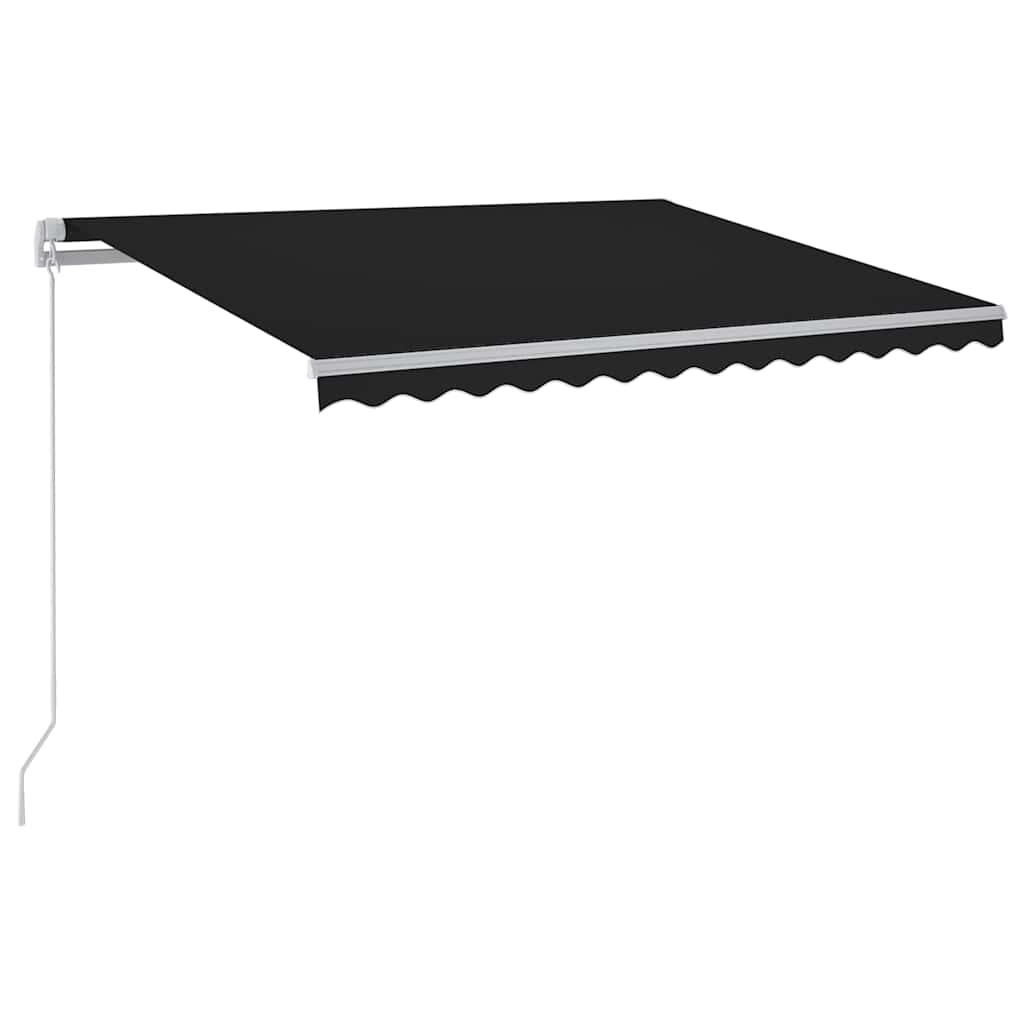 markise m. LED-lys 300x250 cm manuel betjening antracitgrå