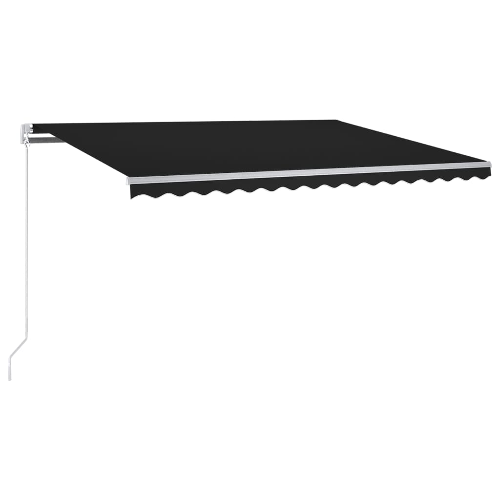 markise m. LED + vindsensor 300x250 cm automatisk antracitgrå