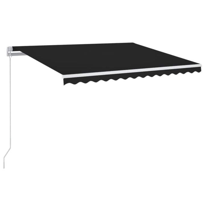 markise m. LED-lys 350x250 cm manuel betjening antracitgrå