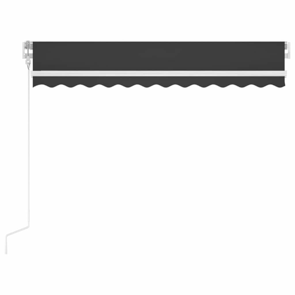 markise 350x250 cm automatisk betjening antracitgrå