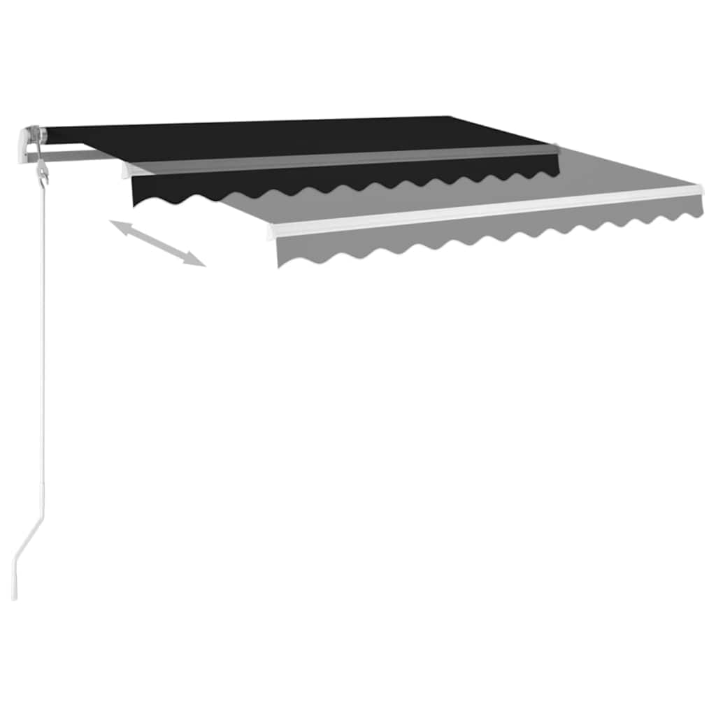 markise 350x250 cm automatisk betjening antracitgrå