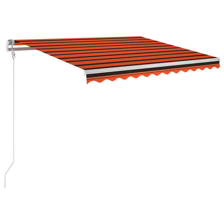 automatisk markise 350x250 cm orange og brun