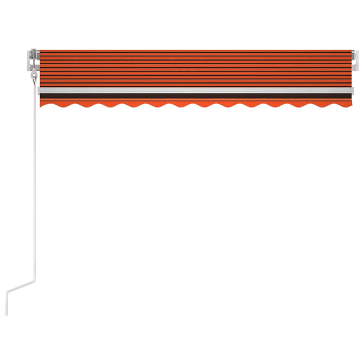 automatisk markise 350x250 cm orange og brun