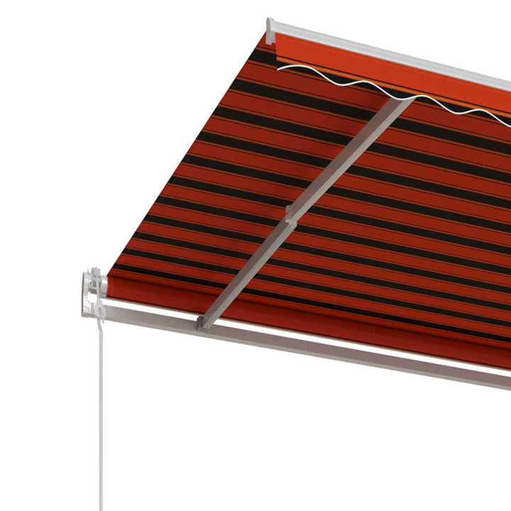 automatisk markise 350x250 cm orange og brun