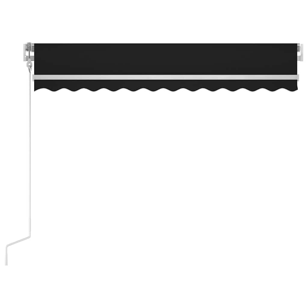 markise m. LED + vindsensor 350x250 cm automatisk antracitgrå