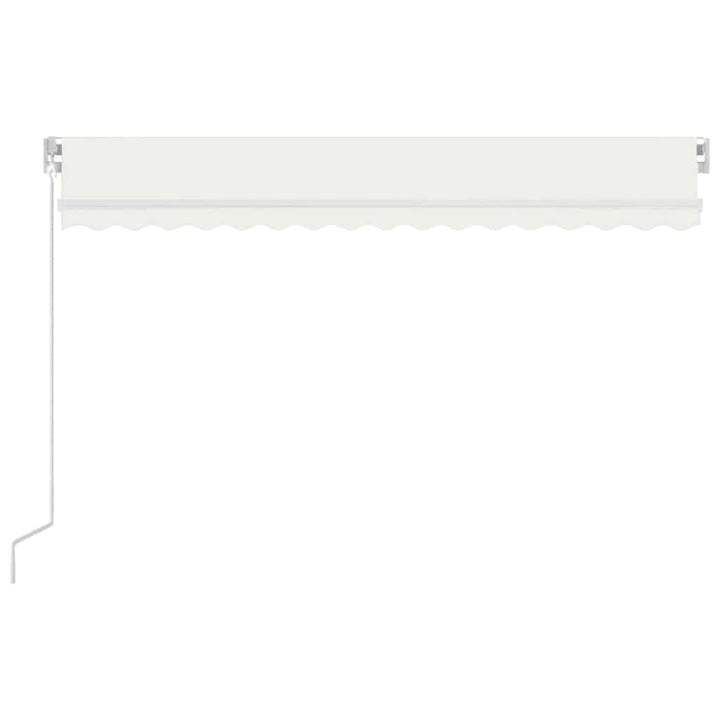 markise m. LED-lys 400x300 cm manuel betjening cremefarvet