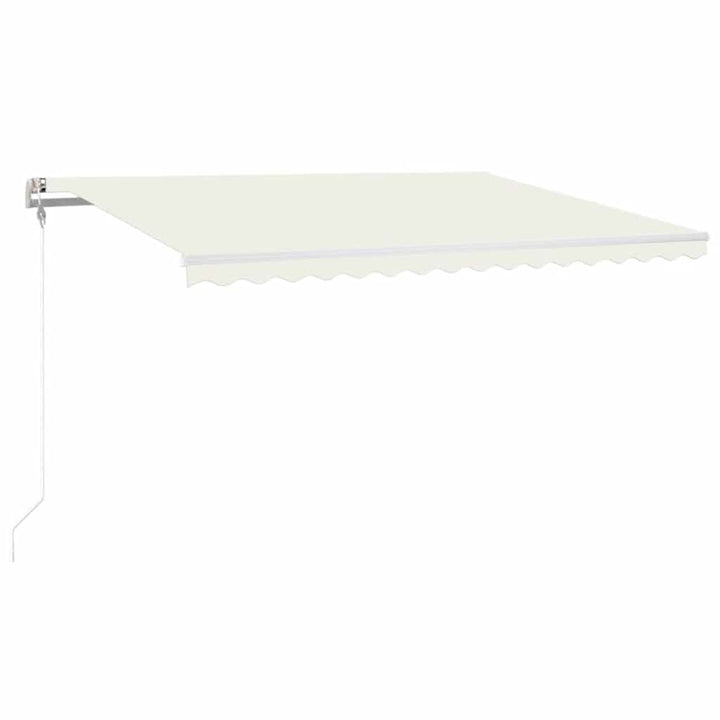 markise m. LED + vindsensor 400x300 cm automatisk cremefarvet
