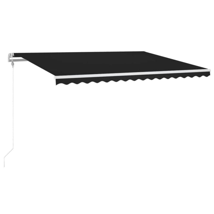 markise m. LED + vindsensor 400x300 cm automatisk antracitgrå