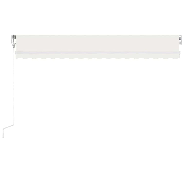 markise m. LED + vindsensor 450x300 cm automatisk cremefarvet