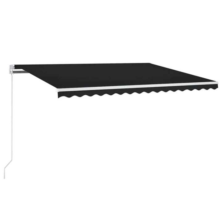 markise m. LED + vindsensor 450x300 cm automatisk antracitgrå