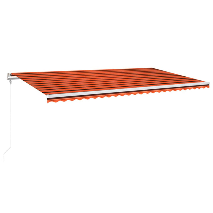 markise 600x300 cm automatisk betjening orange og brun