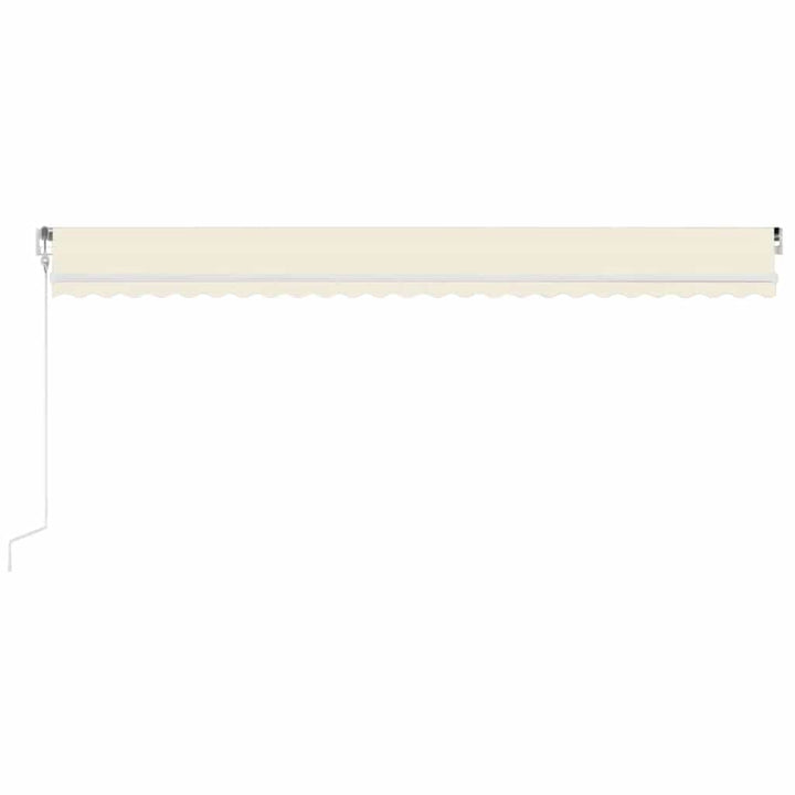 markise m. LED + vindsensor 600x300 cm automatisk cremefarvet