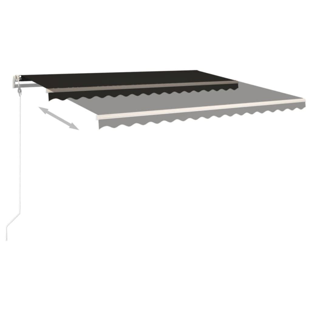 markise 400x350 cm automatisk betjening antracitgrå