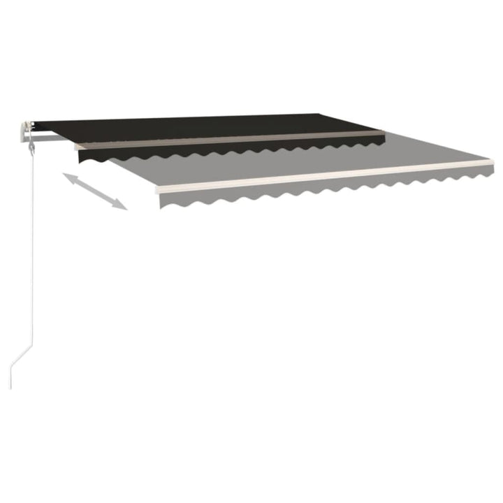 markise 400x350 cm automatisk betjening antracitgrå