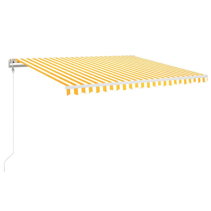 markise m. LED + vindsensor 400x350 cm automatisk gul/hvid