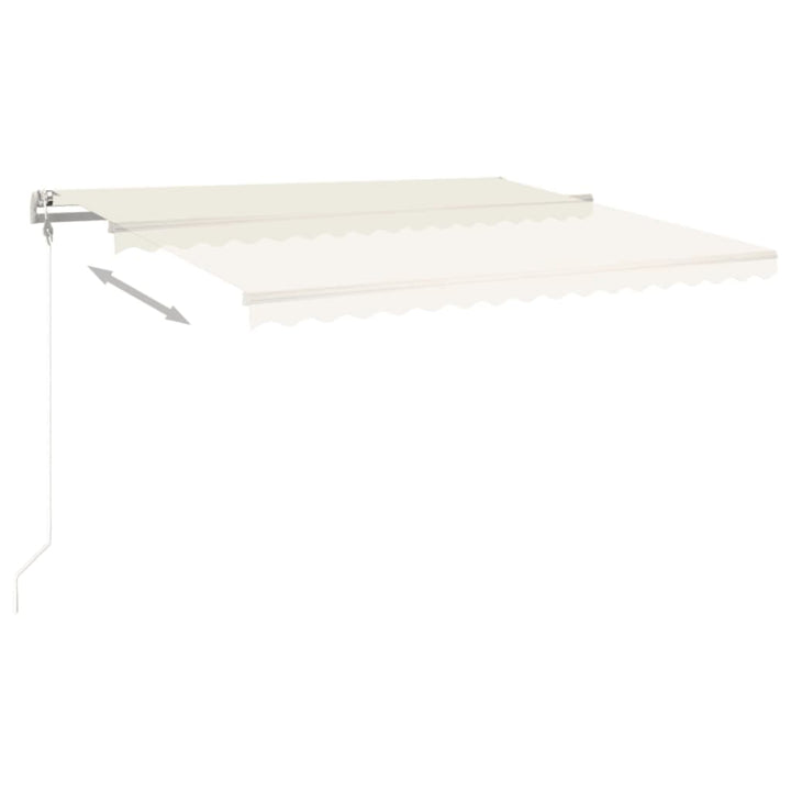 markise 450x350 cm automatisk betjening cremefarvet