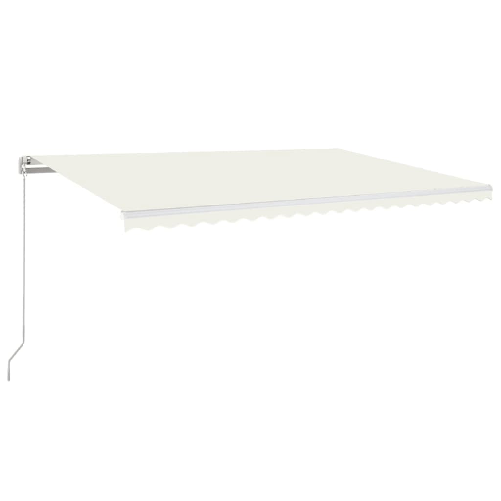 markise 500x350 cm manuel betjening cremefarvet