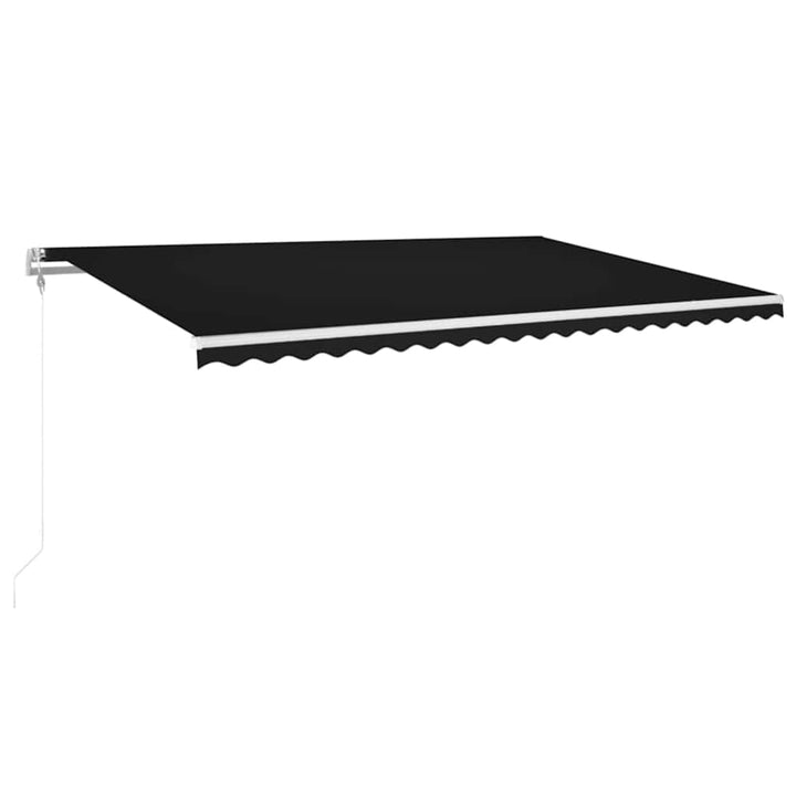 markise m. LED + vindsensor 500x350 cm automatisk antracitgrå