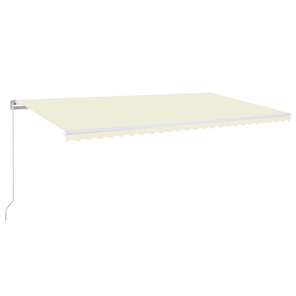 markise 600x350 cm manuel betjening cremefarvet