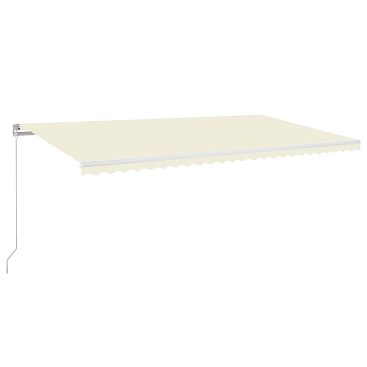 markise 600x350 cm manuel betjening cremefarvet