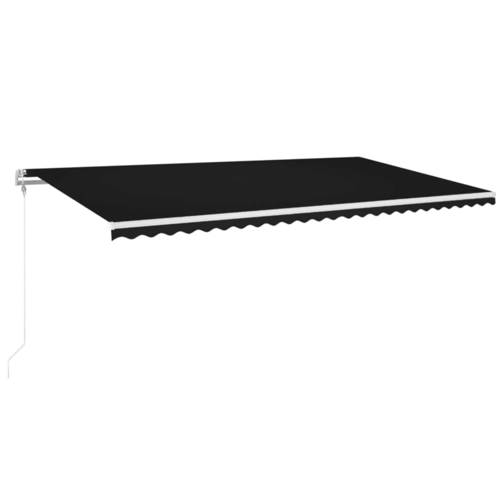 markise 600x300 cm automatisk betjening antracitgrå