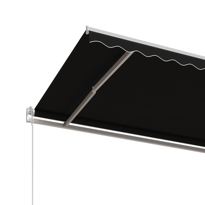 markise 600x300 cm automatisk betjening antracitgrå