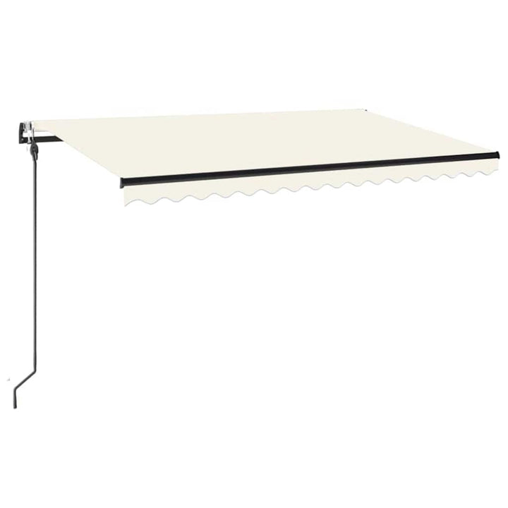 markise m. LED + vindsensor 400x300 cm automatisk cremefarvet