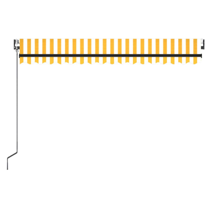 markise m. LED + vindsensor 400x350 cm automatisk gul/hvid