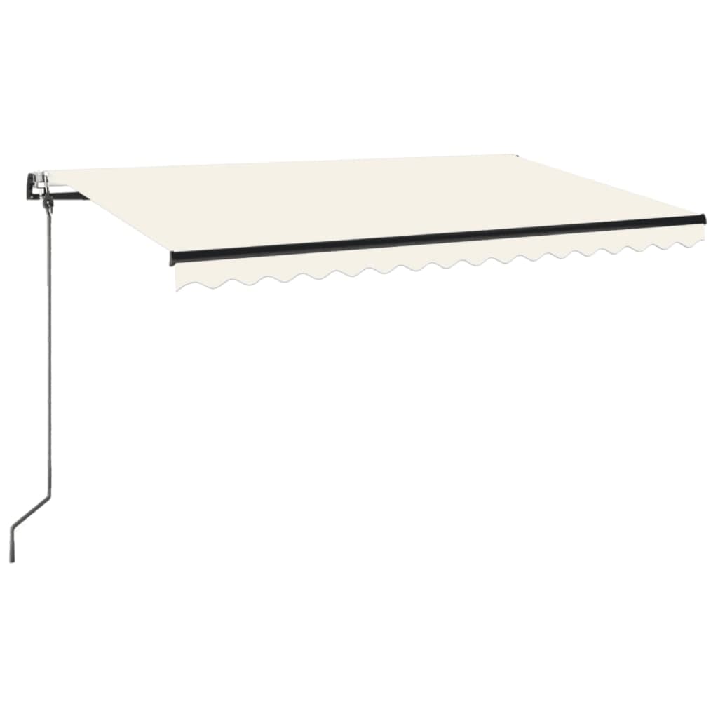 markise 450x350 cm automatisk betjening cremefarvet