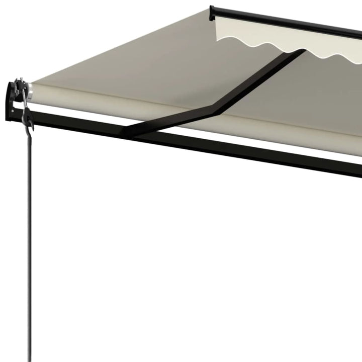 markise 450x350 cm automatisk betjening cremefarvet